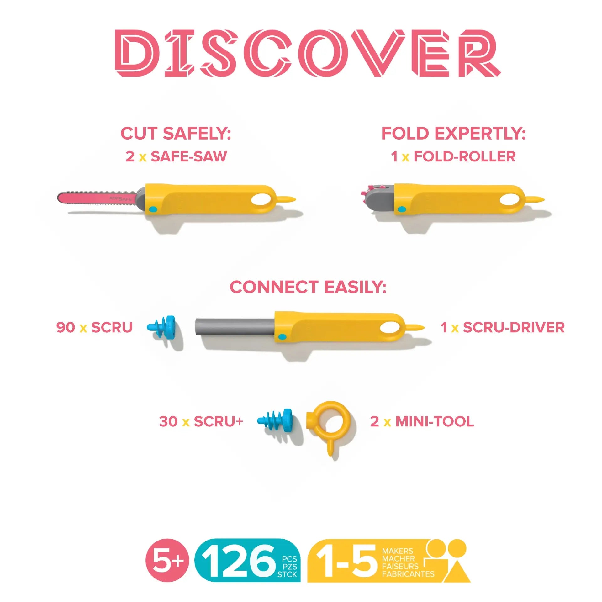 Makedo Australia - DISCOVER | Makedo Cardboard Construction Toolkit 1-5 Makers