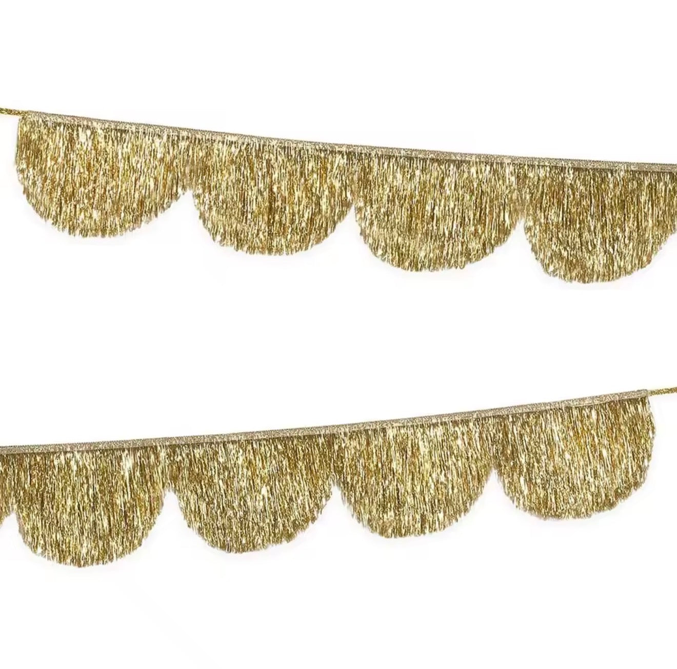 Scalloped Tinsel Garland - Reusable Party Decoration