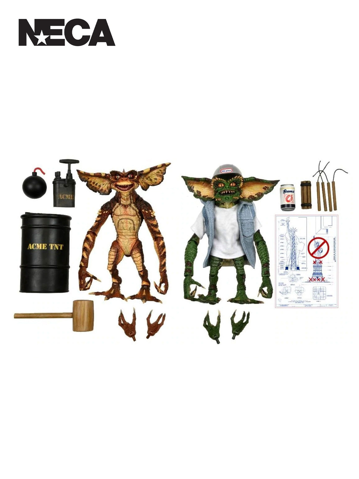 Gremlins Demolition Gremlin Ultim. 2 Pk 7" Action Figures