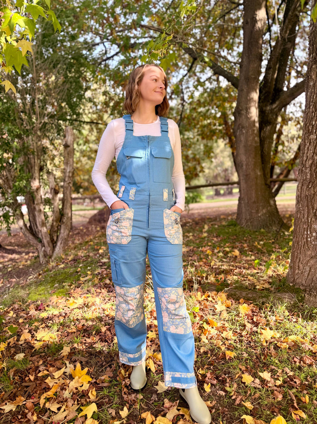 Lickity Split - Peony Drop Dungarees: 10