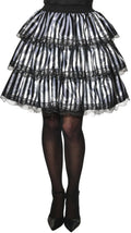 Striped Black & White Ruffle Skirt, Adult