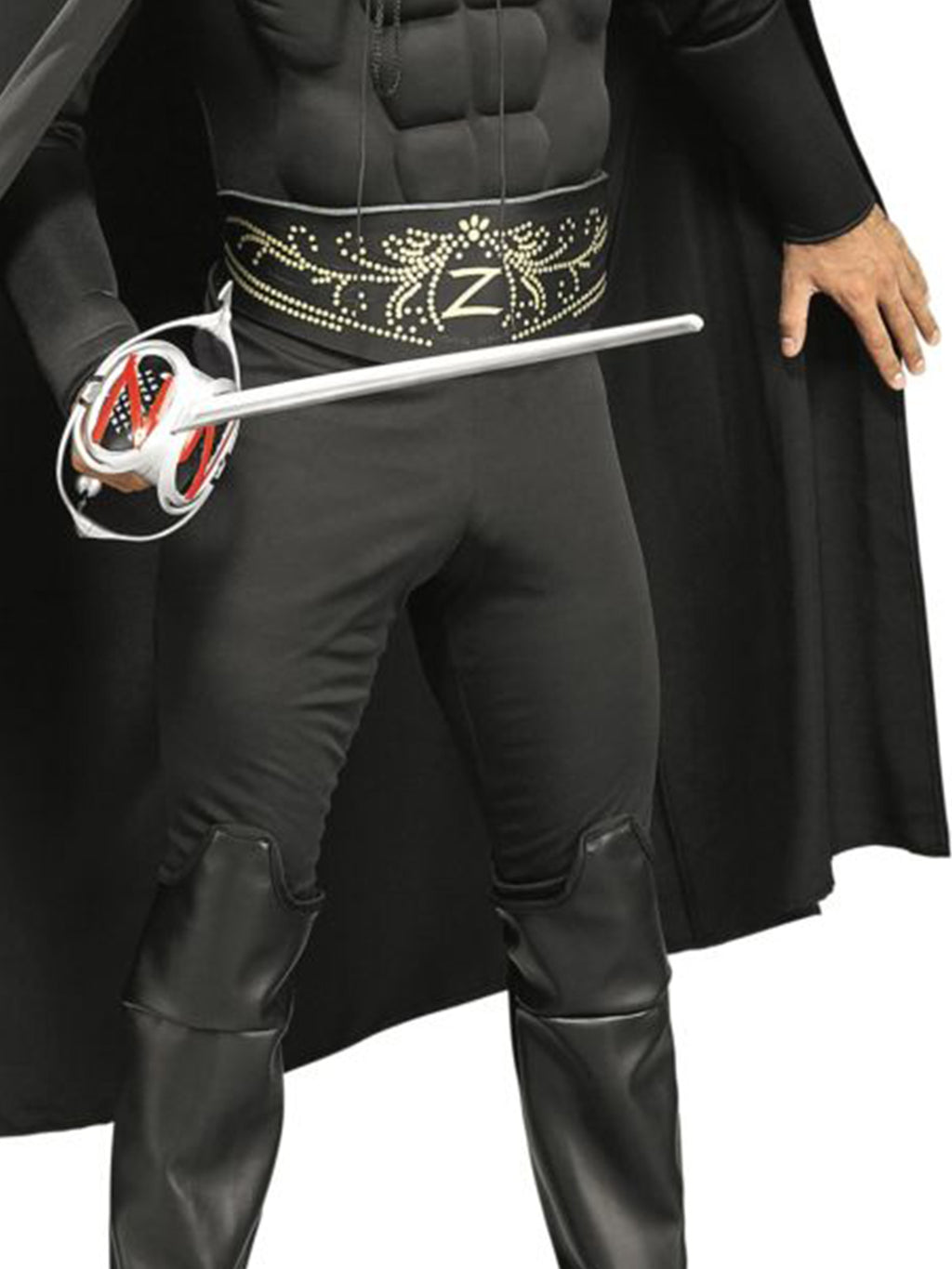 Zorro Deluxe Muscle Chest Costume, Adult