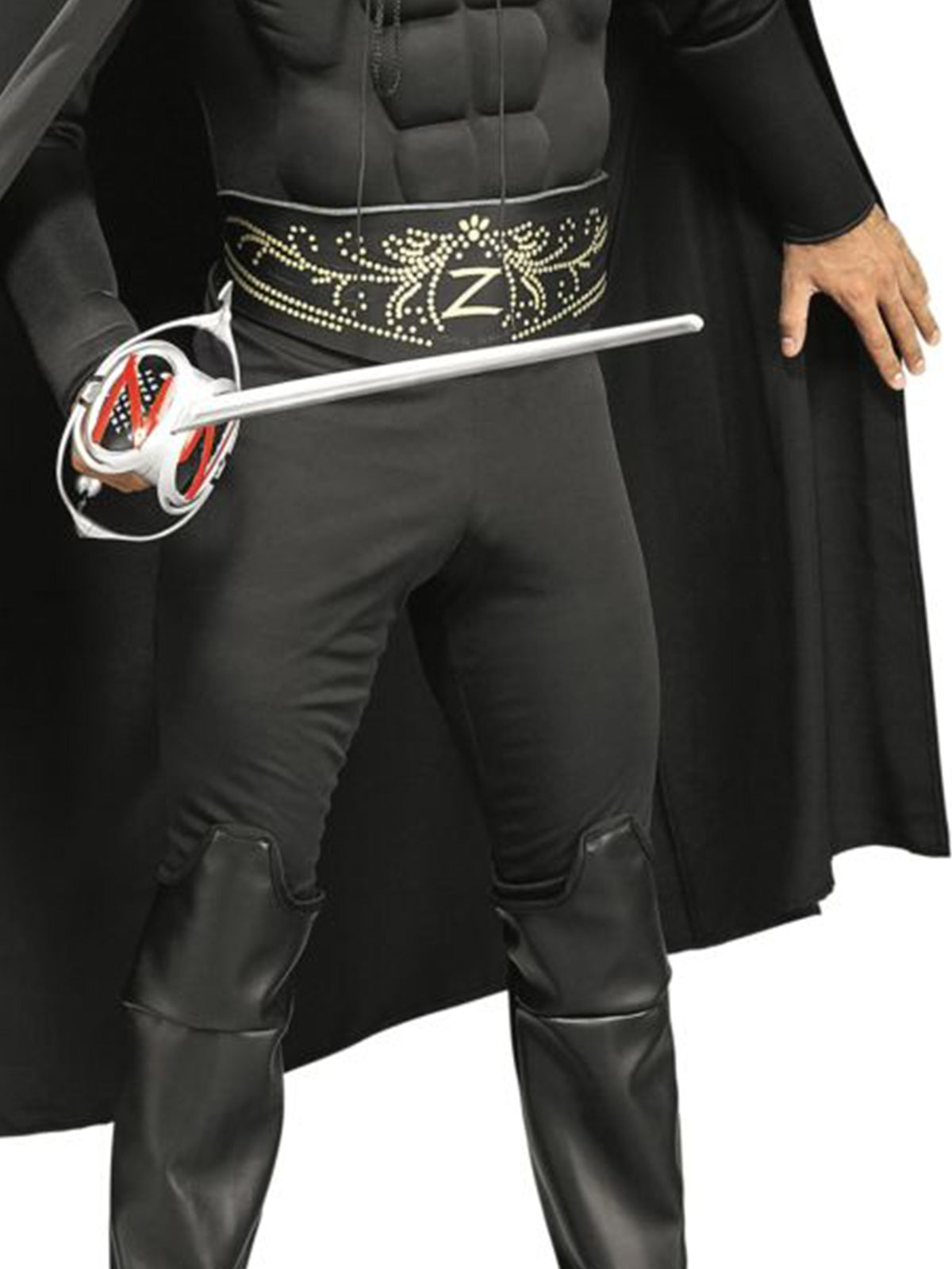 Zorro Deluxe Muscle Chest Costume, Adult