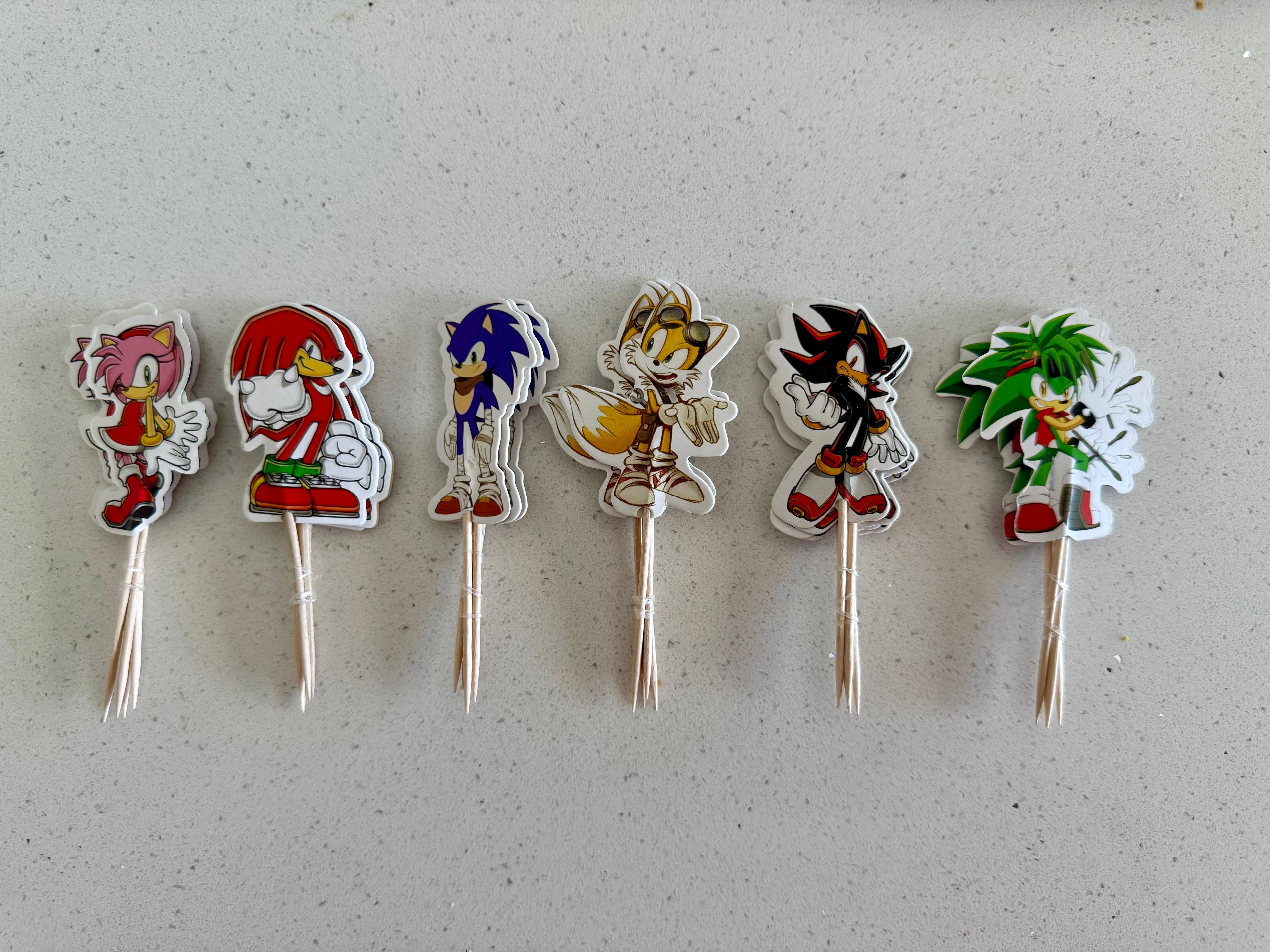 Sonic The Hedgehog Cupcake Toppers 28 pieces