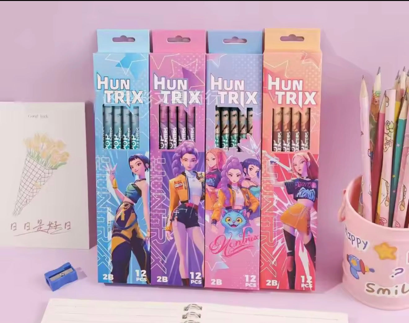 Huntrix Pencils 2B Graphite (4 x Packs of 12)