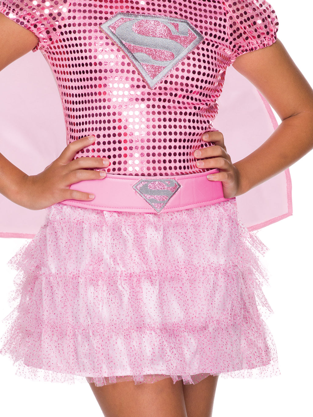 Supergirl Pink Sequin Costume, Child