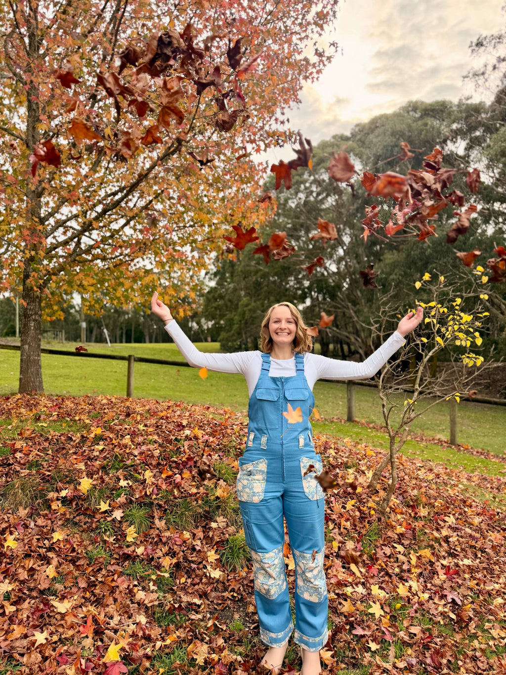 Lickity Split - Peony Drop Dungarees: 10