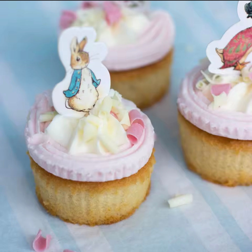 24 Peter Rabbit Cupcake Toppers