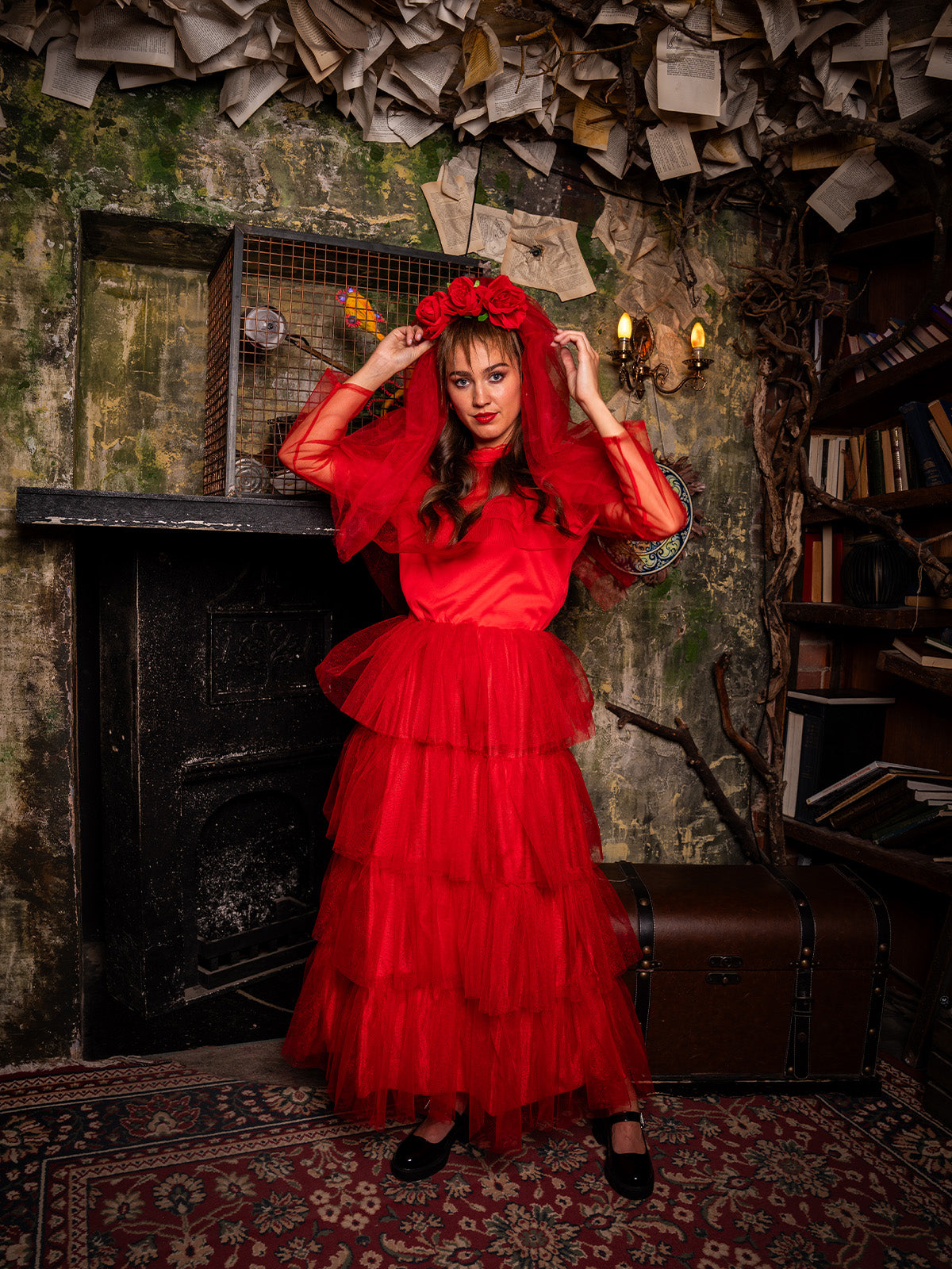 Lydia Deetz Wedding Dress Costume, Adult