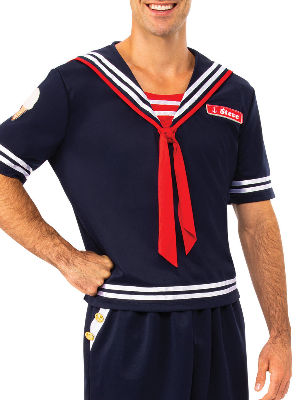 Steve Scoops Ahoy Costume - Stranger Things, Adult