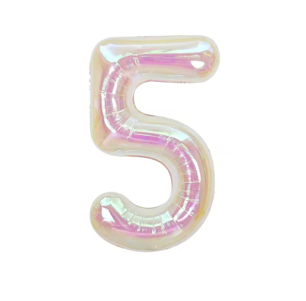 Extra Large Iridescent Foil Number Balloons 40inch (101.6cm)