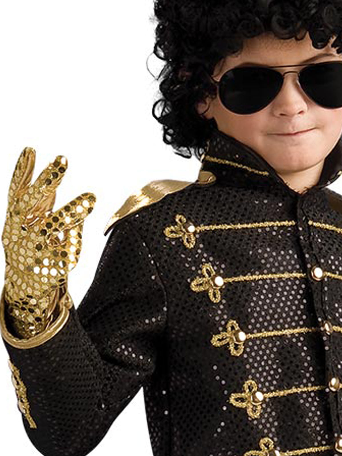 Michael Jackson Deluxe Black Military Jacket, Child