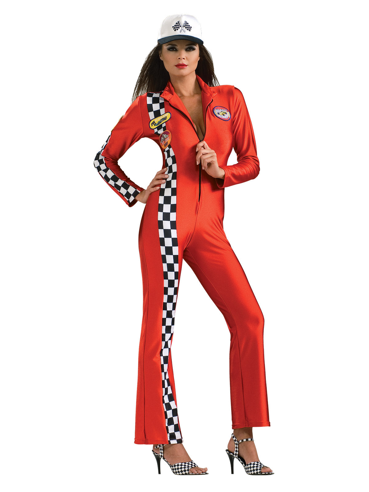 Red Racer Secret Wishes Long Jumpsuit, Adult