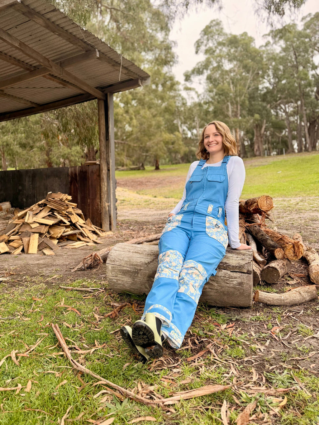 Lickity Split - Peony Drop Dungarees: 10