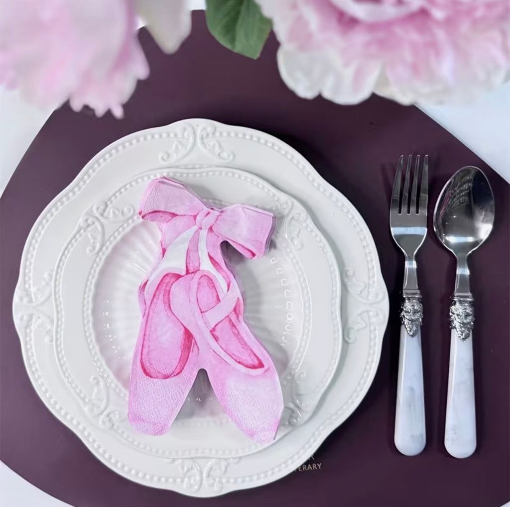 20 Ballerina Shoes Paper Napkins