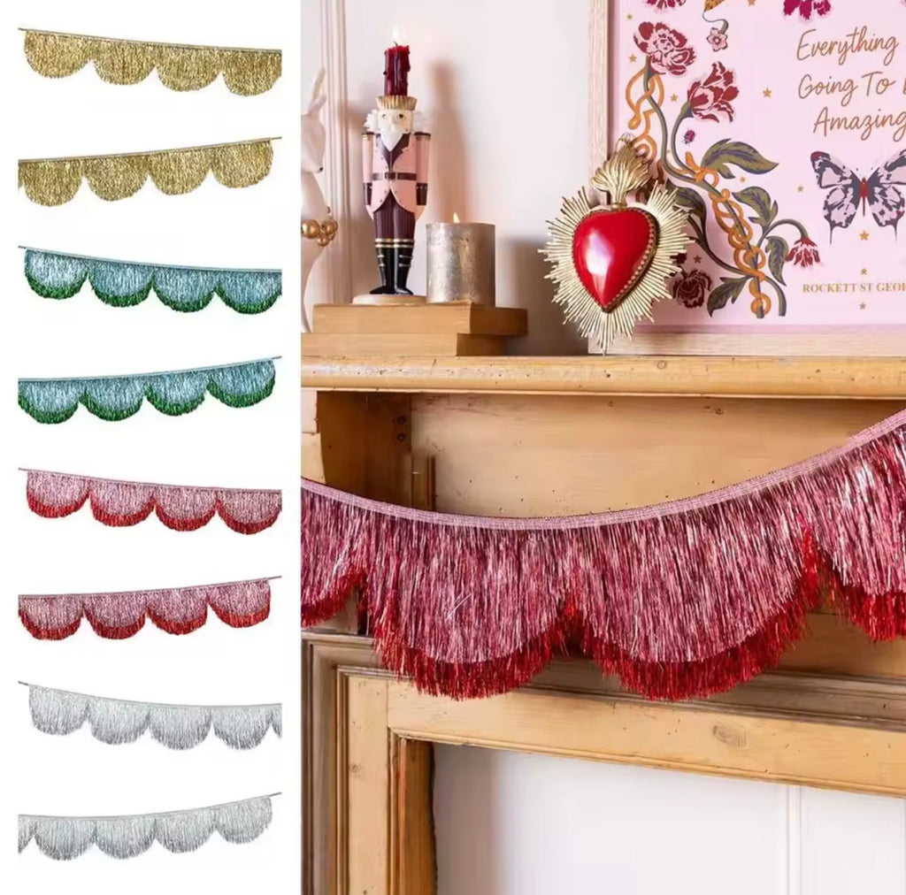 Scalloped Tinsel Garland - Reusable Party Decoration