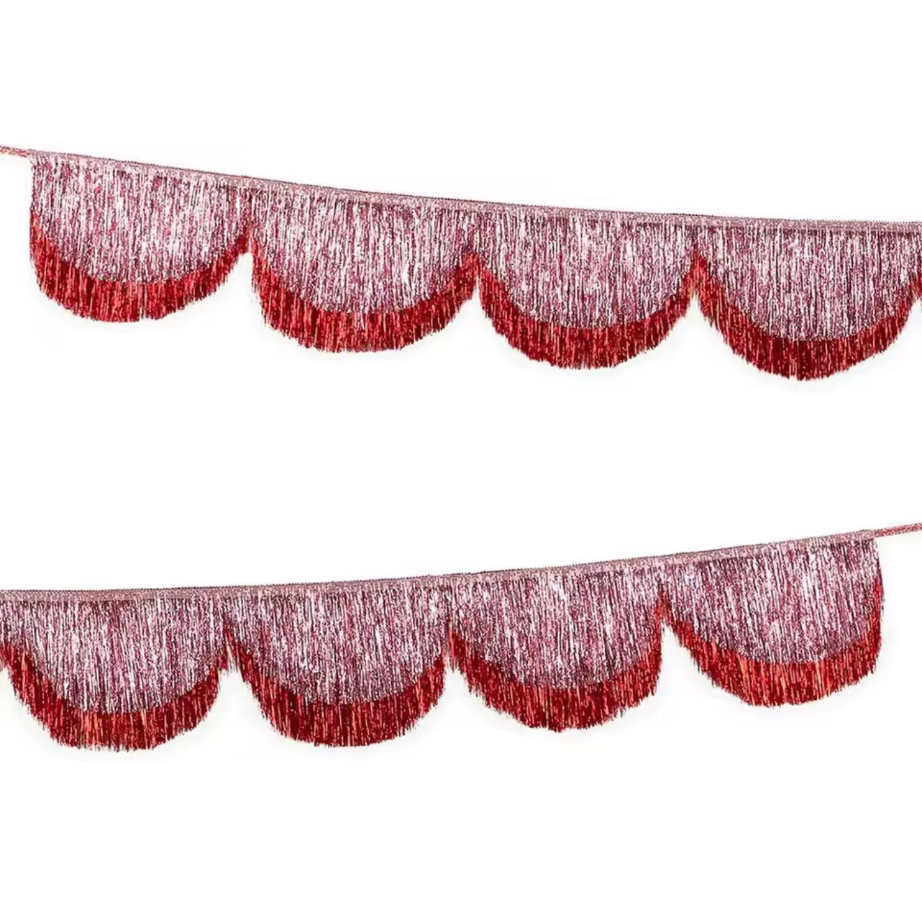 Scalloped Tinsel Garland - Reusable Party Decoration