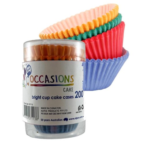 Cup Cake Cases Bright Pack of 200