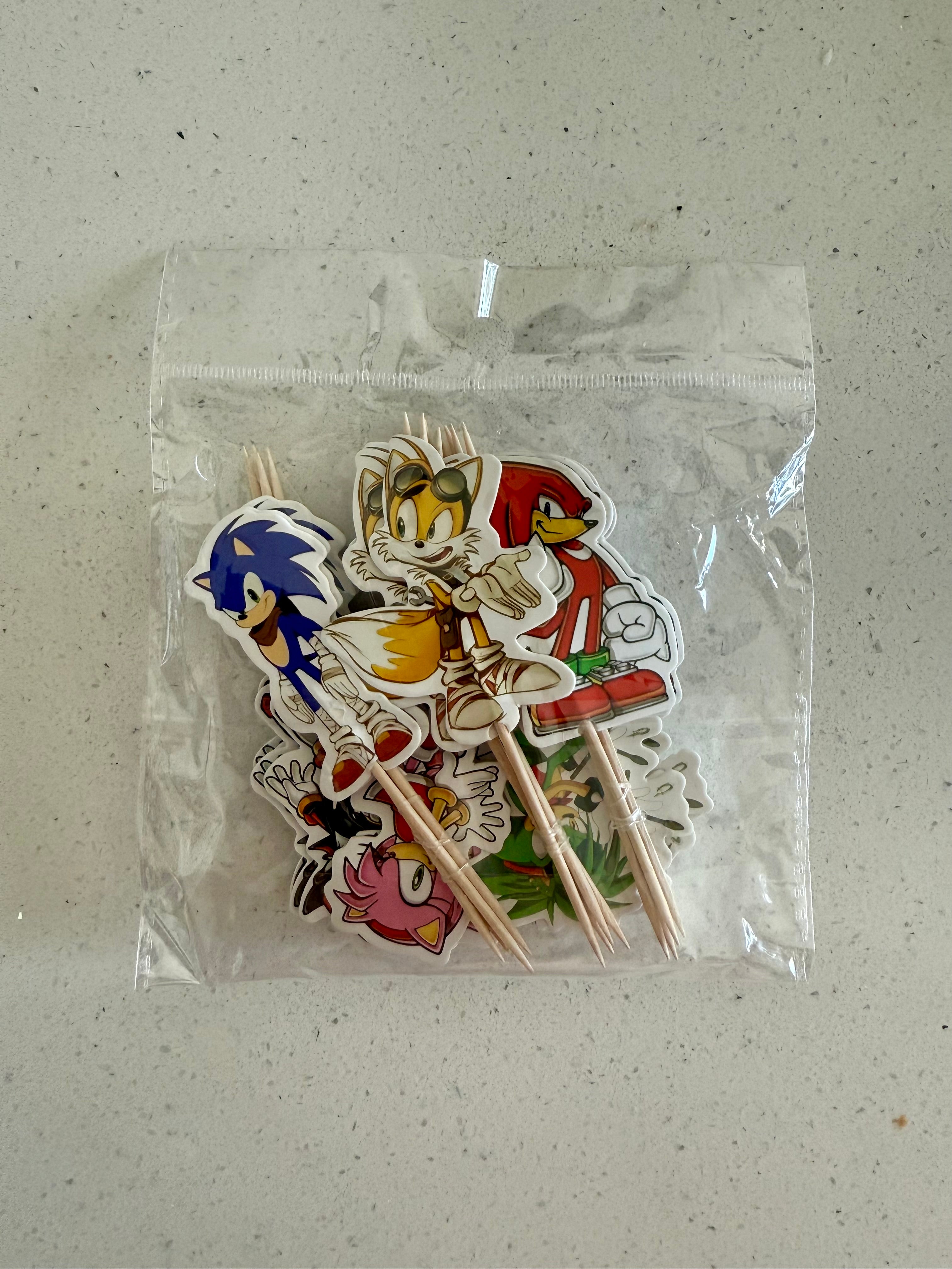 Sonic The Hedgehog Cupcake Toppers 28 pieces