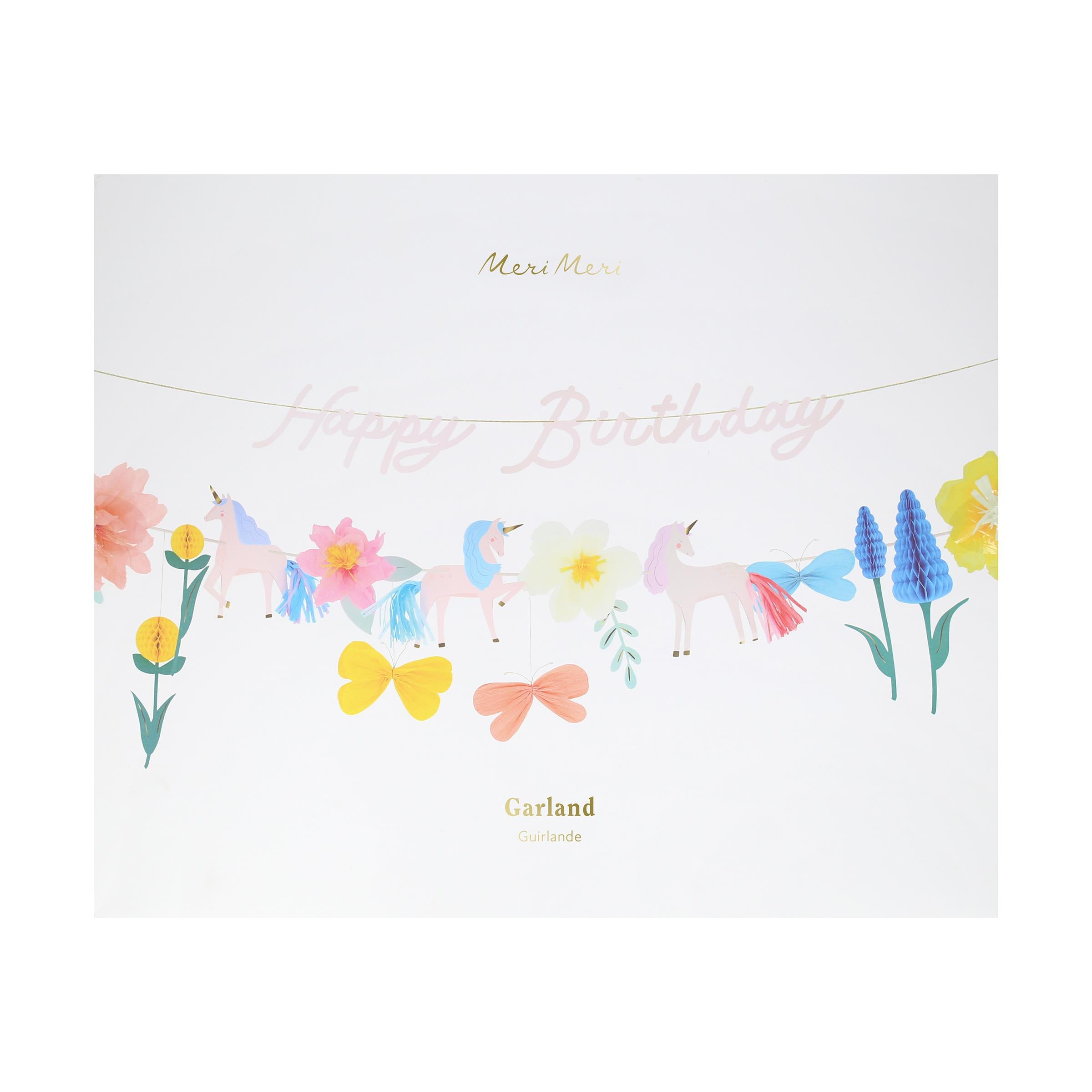 Meri Meri Meadow Unicorns Garland (Single Item)