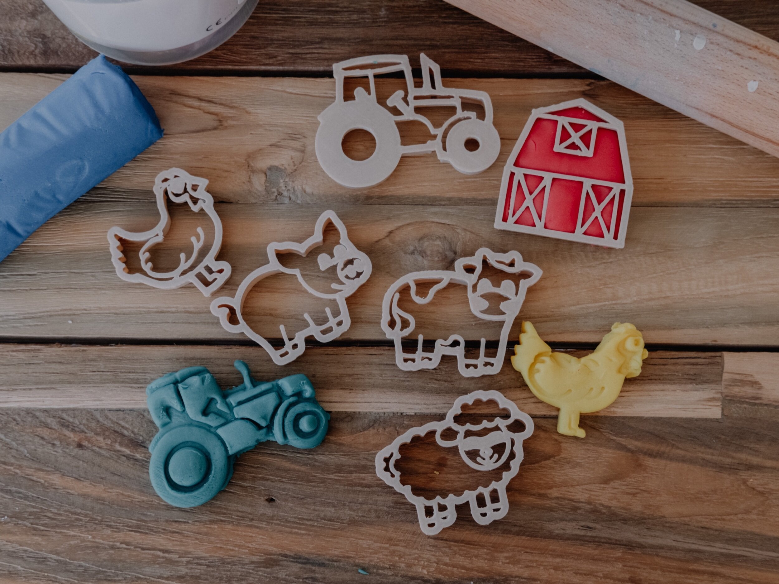 Mini farm eco cutters by Kinfolk pantry, for playdough and baking 