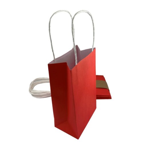 Red Eco Party Bag Paper (Pack of 5)