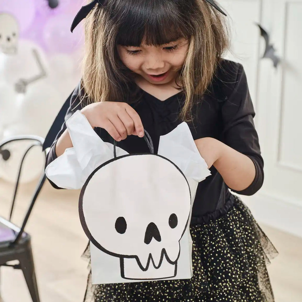 Boo Crew Skull Halloween Paper Party Bags FSC 6 Pack by Ginger Ray