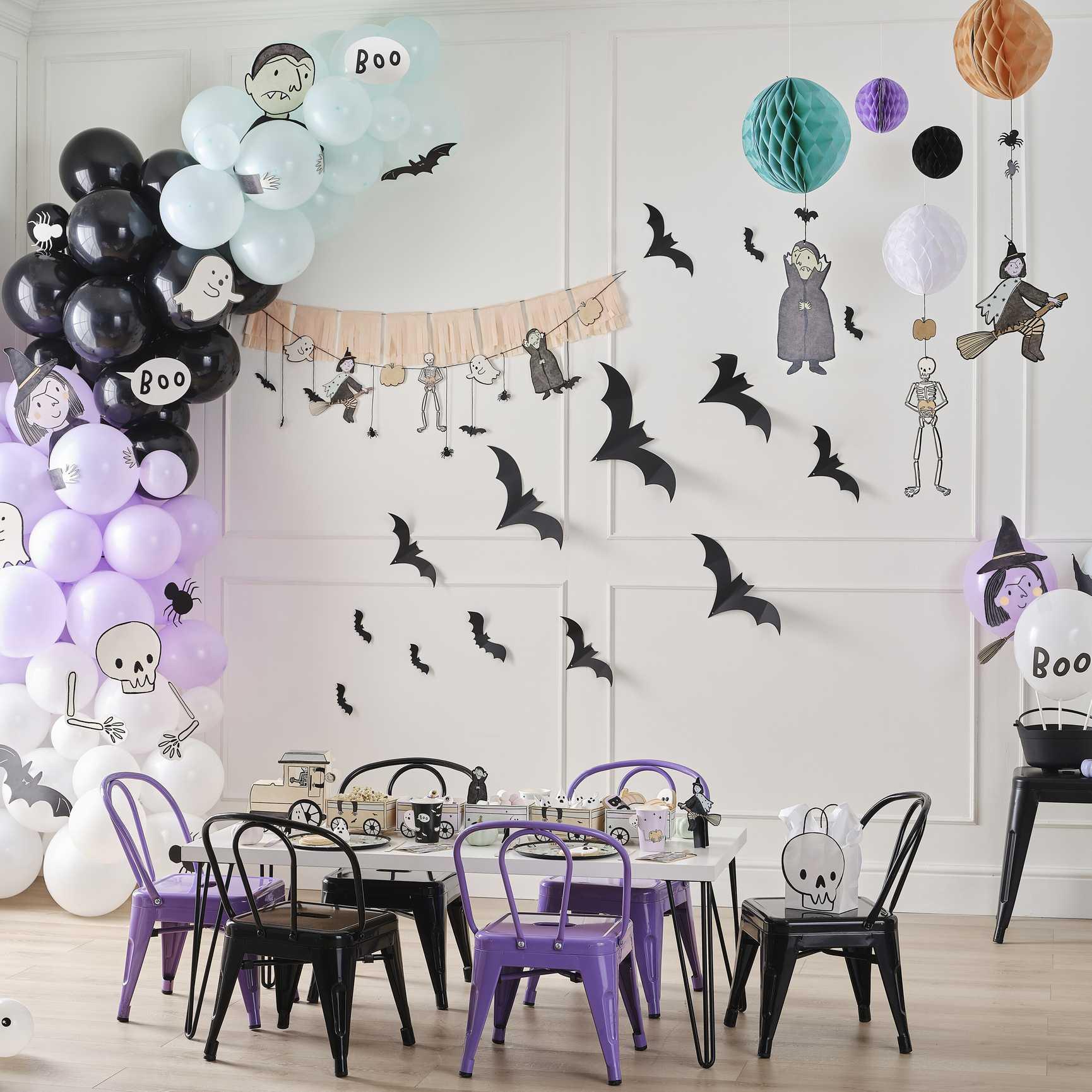 Boo Crew Skull Halloween Paper Party Bags FSC 6 Pack by Ginger Ray