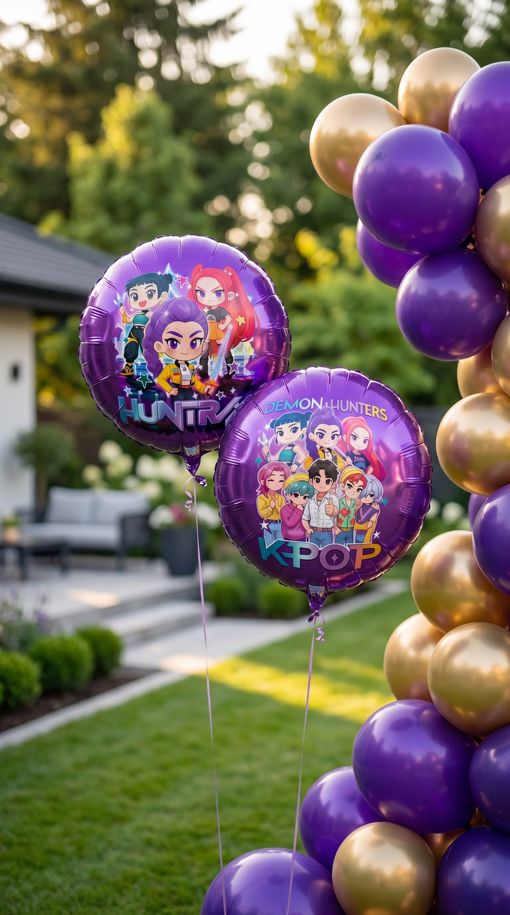Huntrix and Saja Boys Foil Balloon 45cm | K-Pop Demon Hunters
