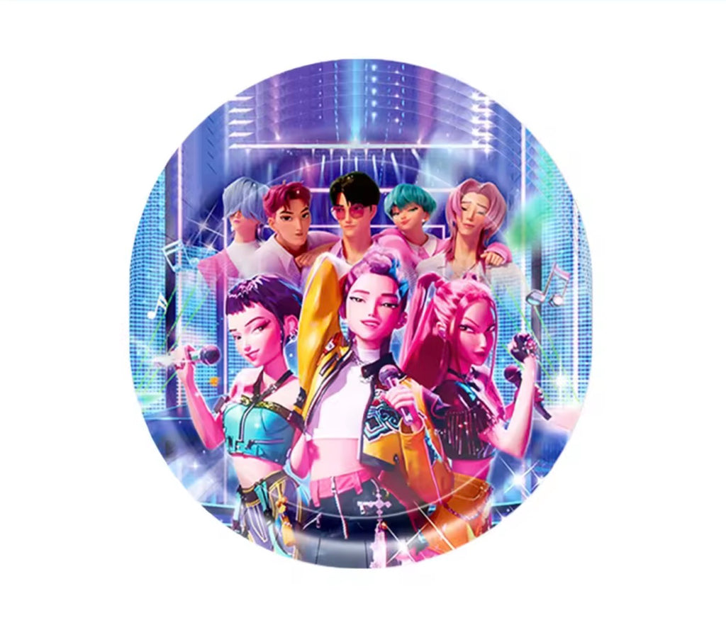 10 K-Pop Demon Hunters Paper Plates