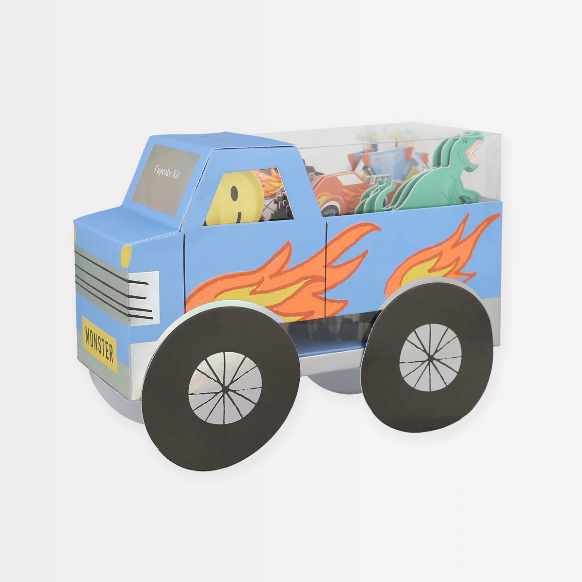 Meri Meri Monster Truck Cup Cake Kit (Pack of 24 toppers in 5 designs)