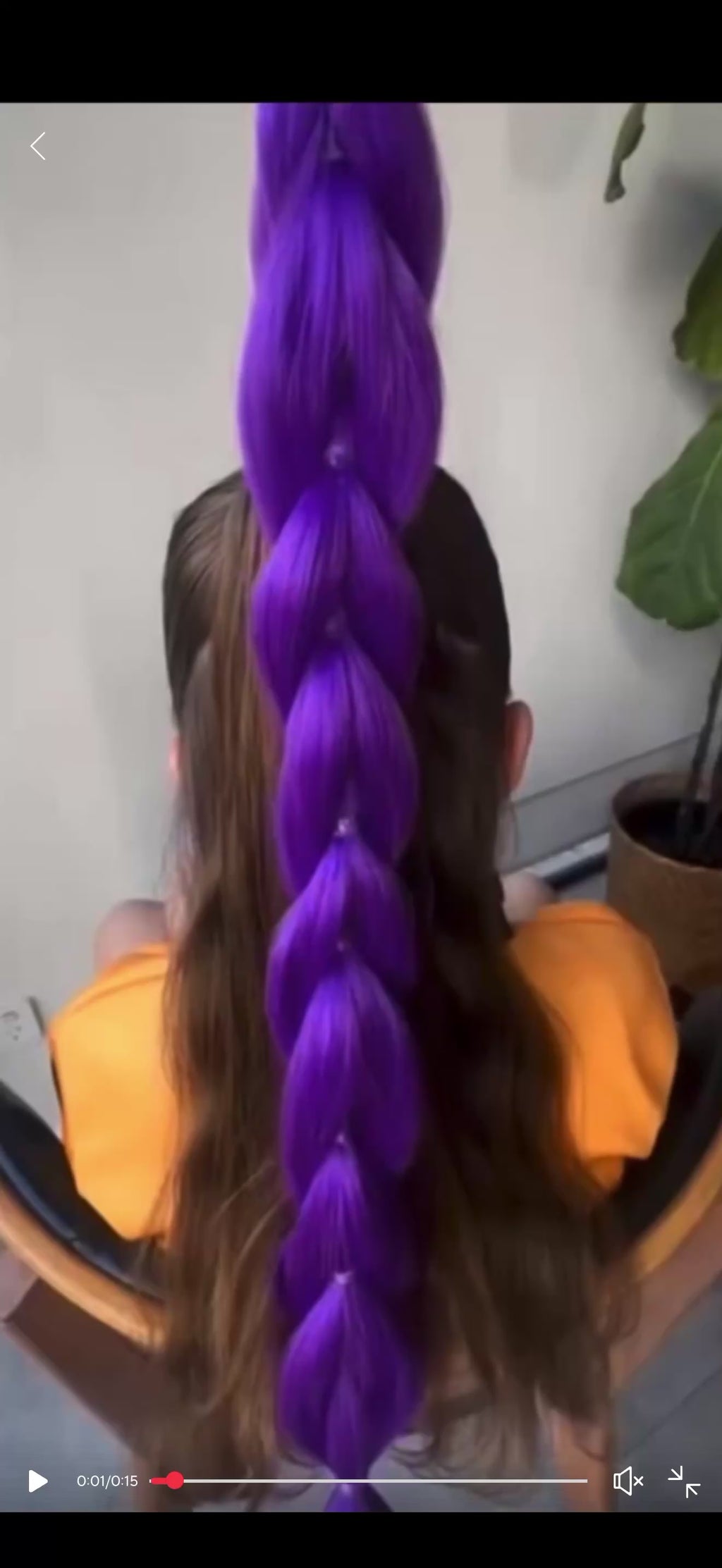Rumi Purple Braid 65cm